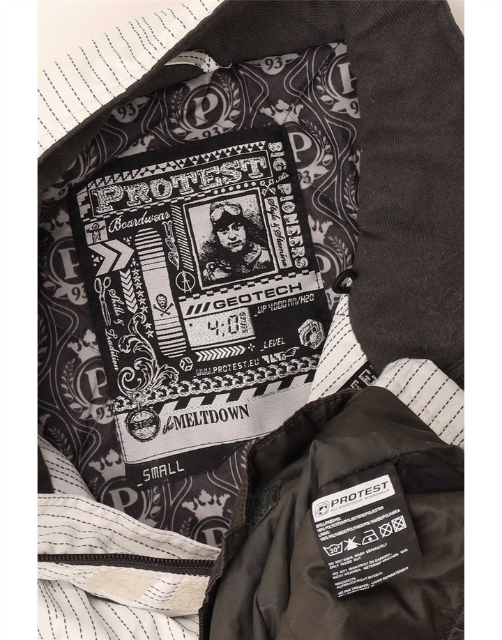Protest Herre skijakke UK 36 Lille hvid stribet polyester