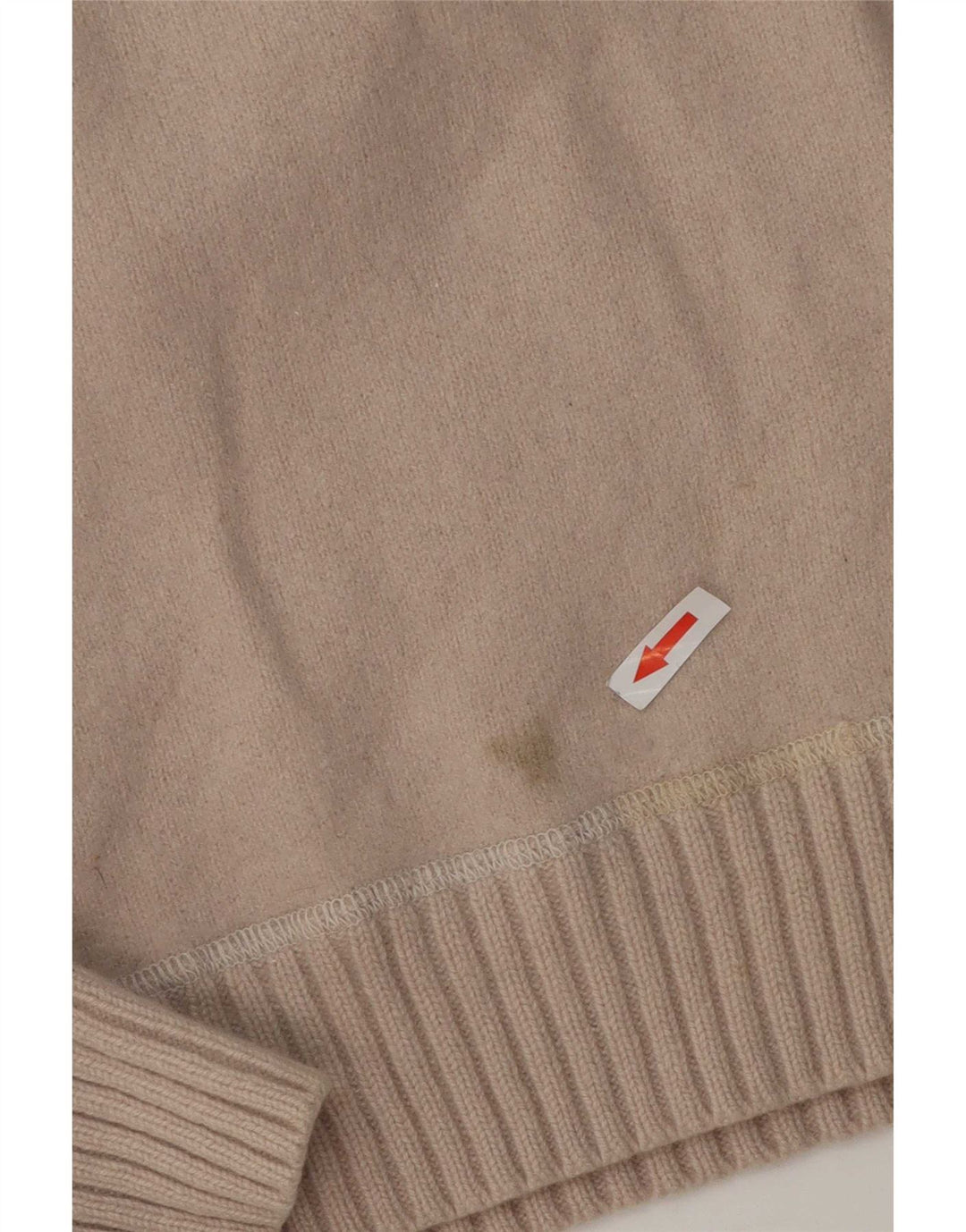 Levi's Dame Boat Neck Jumper Sweater UK 14 Stor Beige Uld