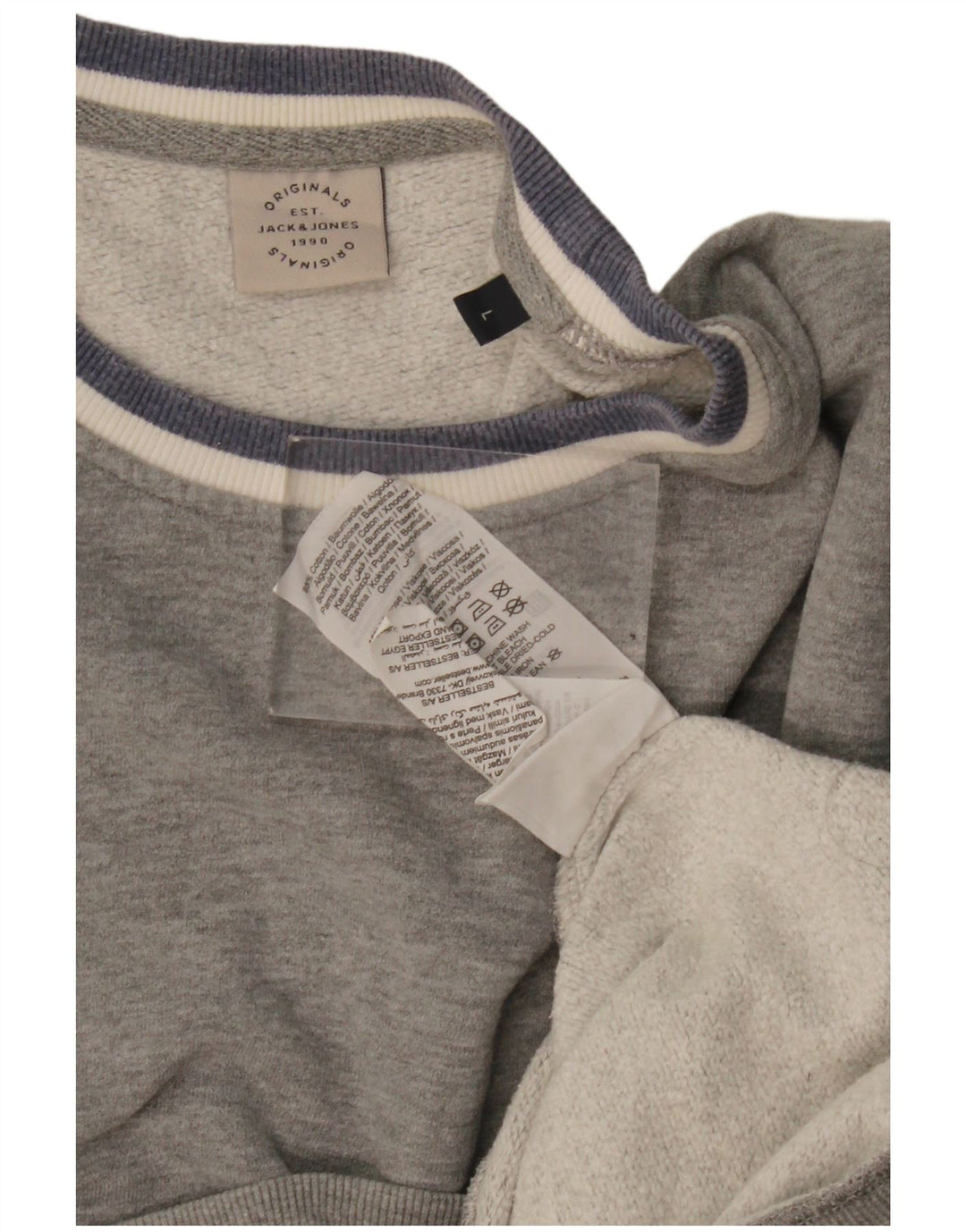 Jack & Jones Sweatshirt til mænd, stor grå bomuld