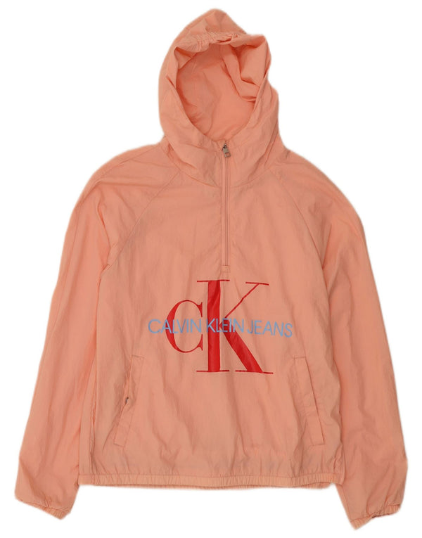 Calvin Klein Jeans piger grafisk 1/4 lynlås regnjakke 13-14 år Pink