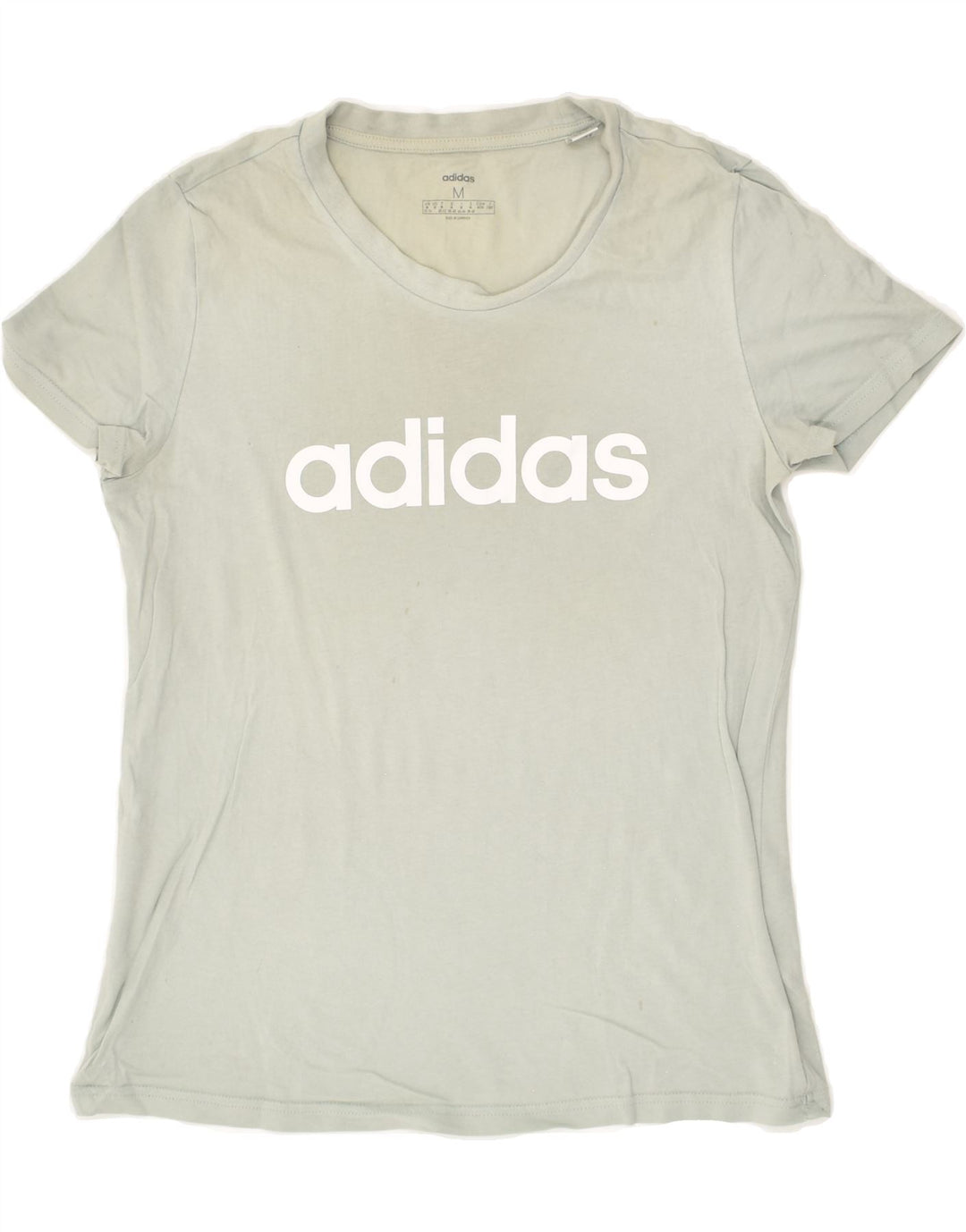 ADIDAS Womens Graphic T-Shirt Top UK 12/14  Medium Grey Vintage Adidas and Second-Hand Adidas from Messina Hembry 