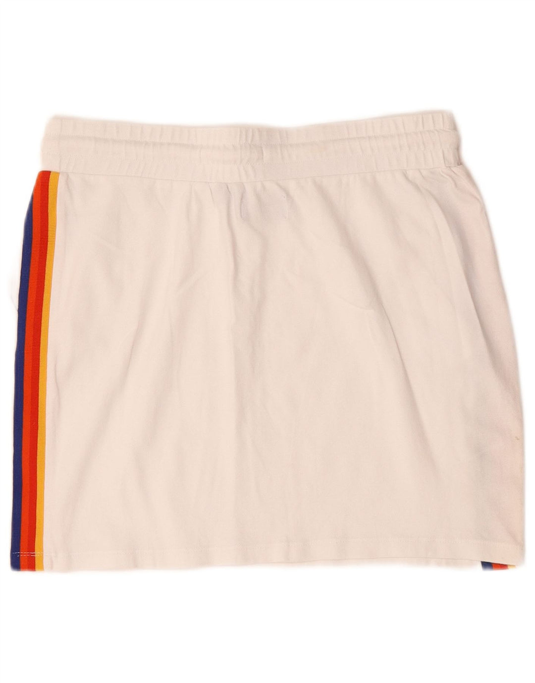 Superdry Mininederdel til kvinder UK 12 Medium W30 Hvidstribet bomuld