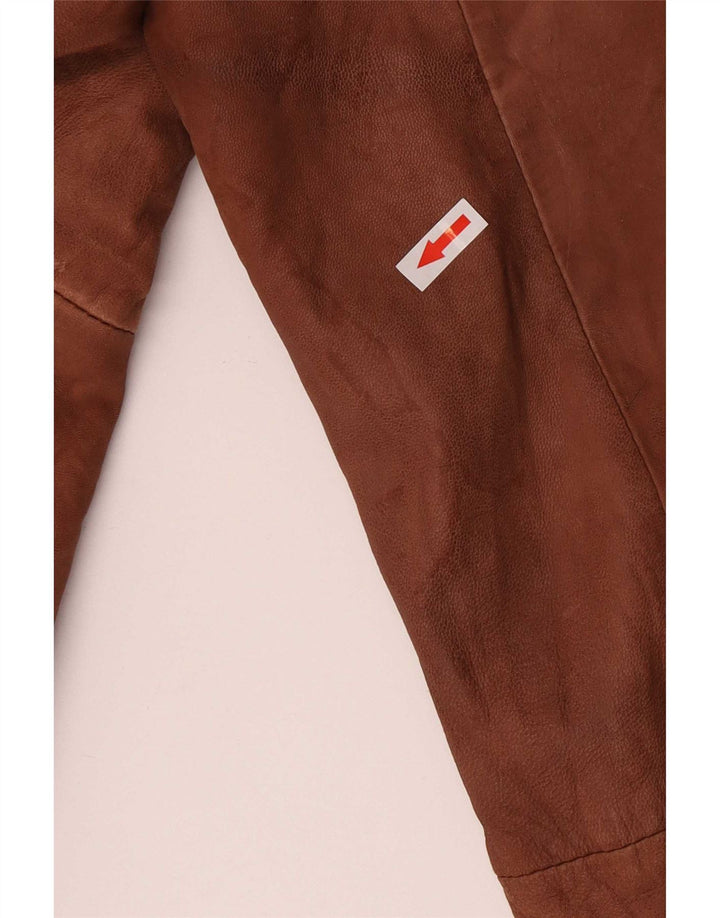 G-Star Herre Ruskind Biker Jacket UK 40 Stor Brun Læder