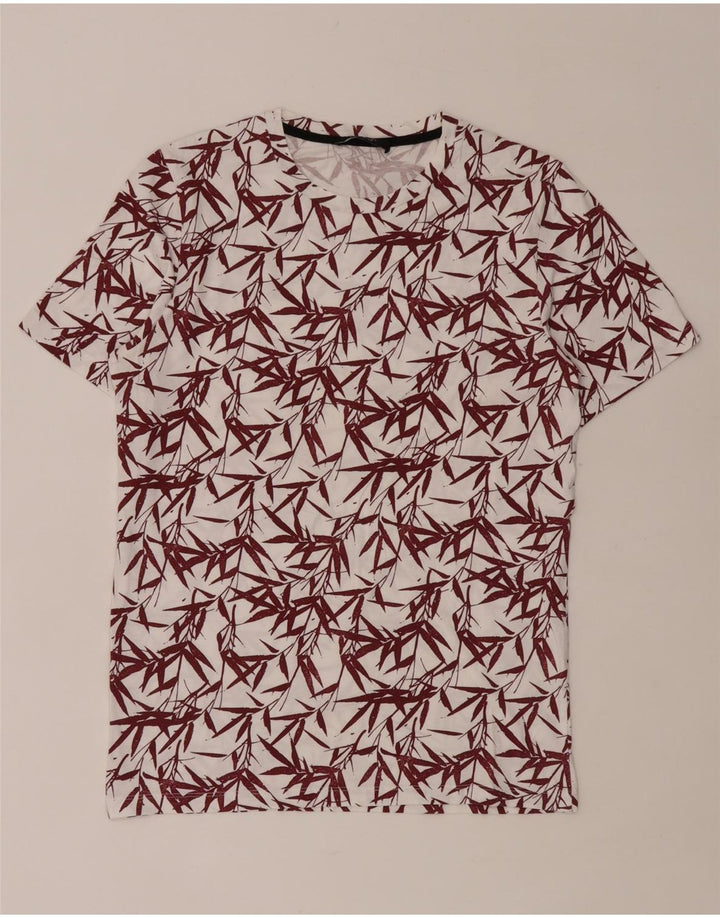 Jack & Jones Herre T-shirt Top Medium White Floral Bomuld