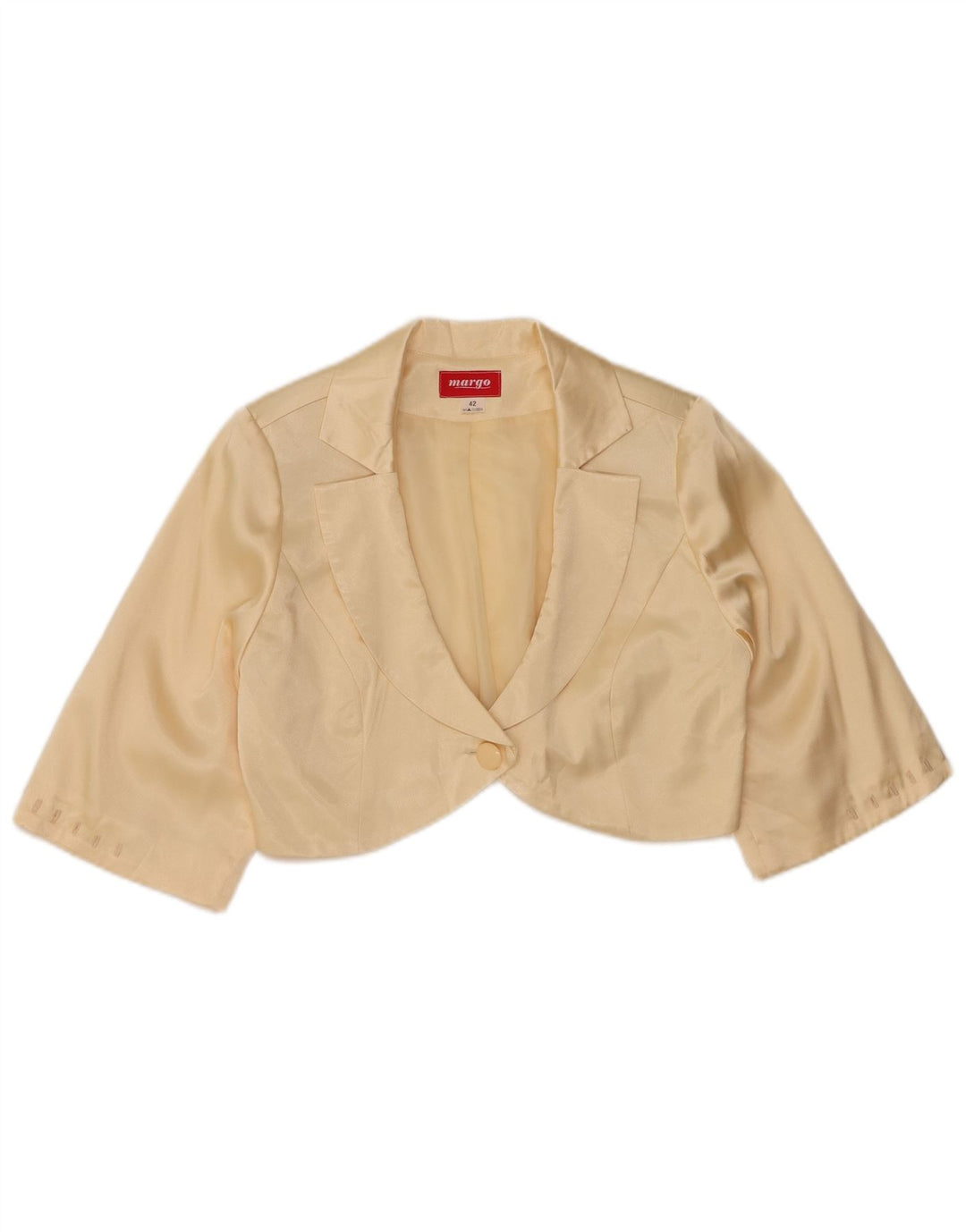 Vintage dame 1/2 ærmet Bolero Top IT 42 Medium Off White