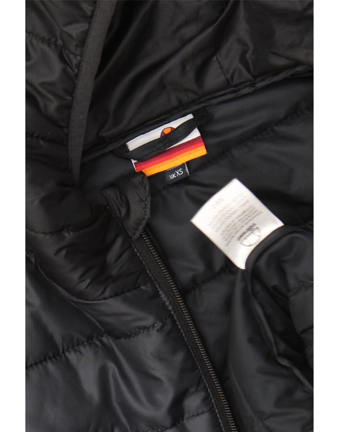 ELLESSE Polstret hættejakke til mænd UK 34 XS Marineblå Colourblock Polyester