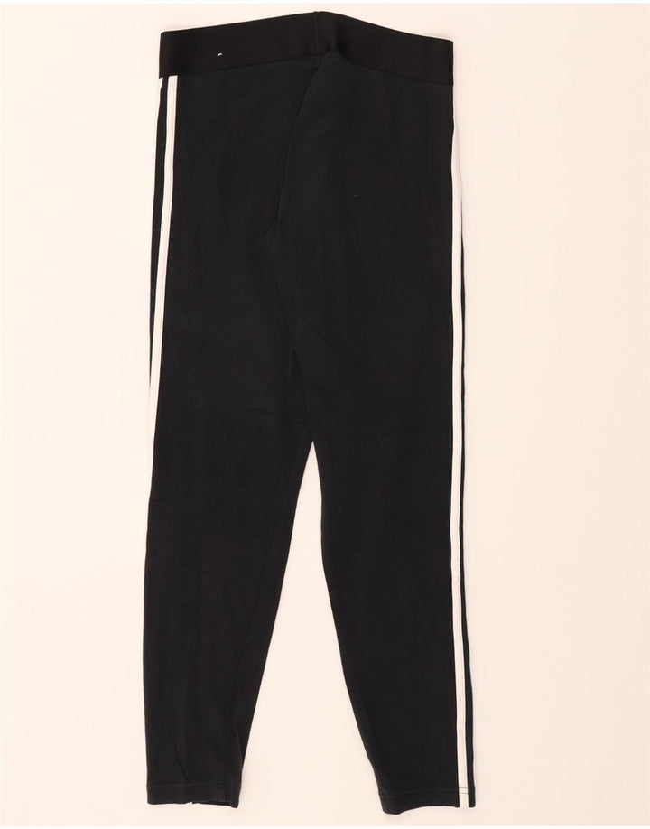 ADIDAS Womens Leggings UK 8/10 Small  Black Cotton Vintage Adidas and Second-Hand Adidas from Messina Hembry 