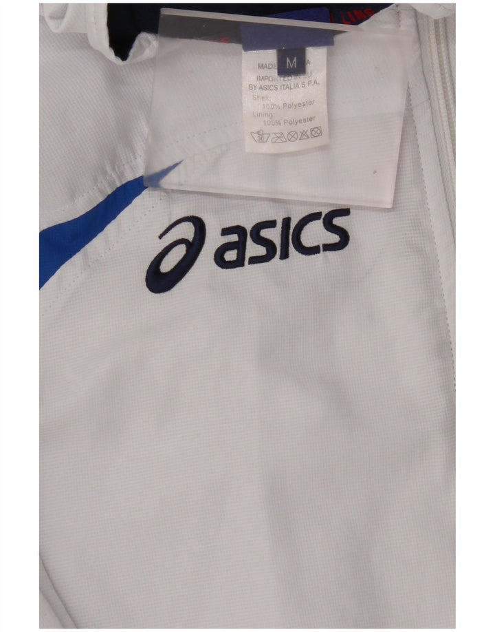 ASICS Træningsdragt til mænd Topjakke Medium White Colourblock Polyester