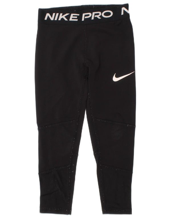 Nike piger Dri Fit grafiske leggings 4-5 år lille sort polyester