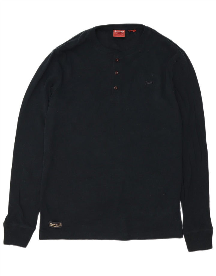 Superdry Herre Top Langærmet Stor Sort Bomuld