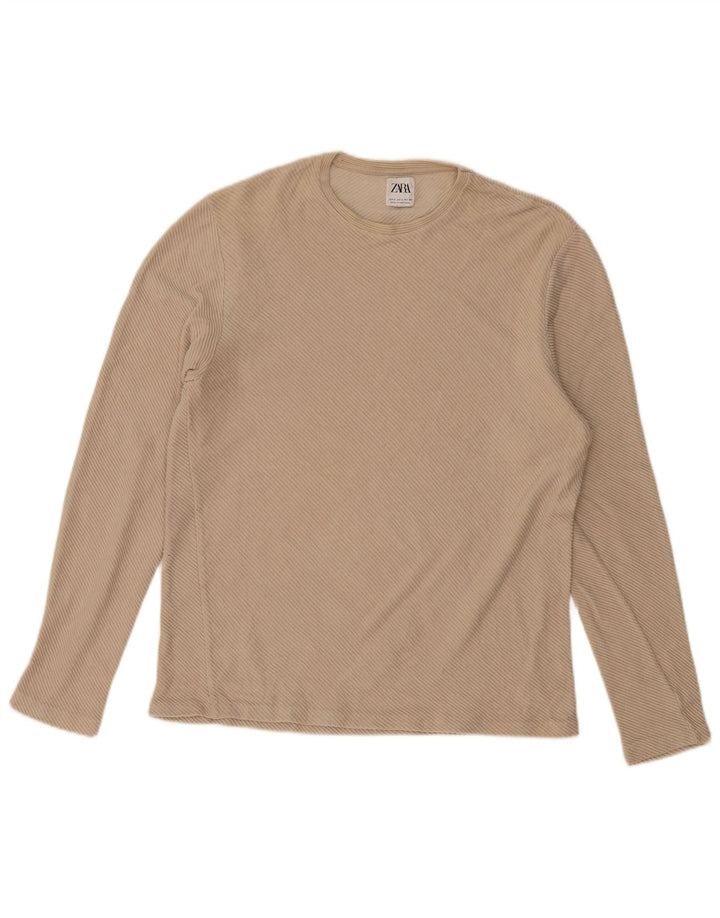 ZARA Herre Top Langærmet Stor Beige