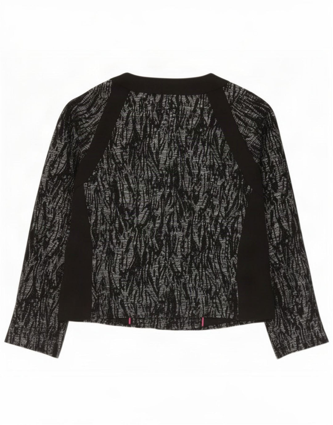 Marks & Spencer Dame Abstrakt mønster Blazer Jacket UK 16 Large Black