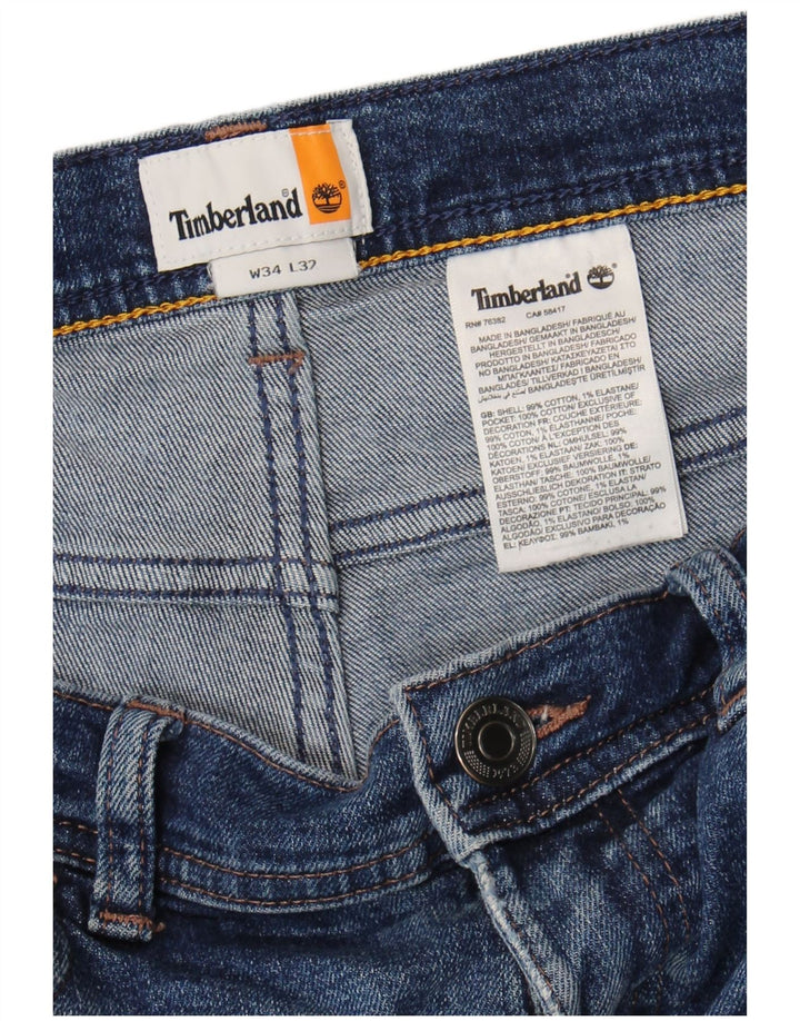 Timberland Straight Jeans til mænd W34 L32 blå bomuld