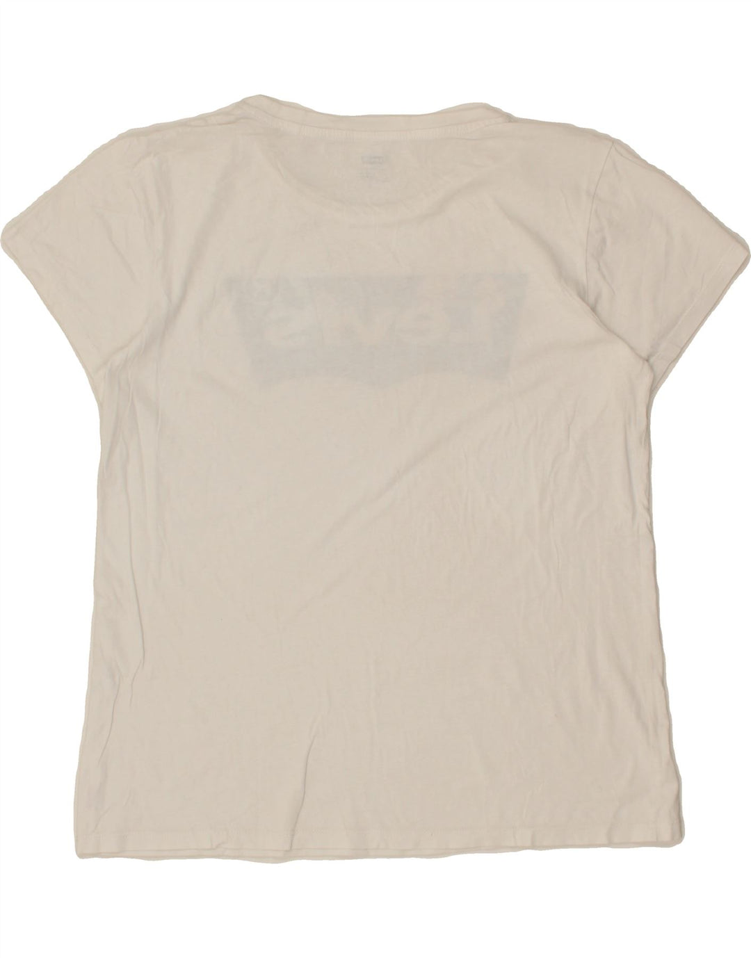 LEVI'S Womens Graphic T-Shirt Top UK 16 Large White Vintage Levi's and Second-Hand Levi's from Messina Hembry 