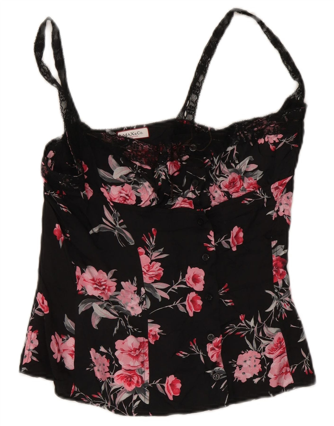 Max & Co. Kvinde korsettop UK 12 Medium Black Floral