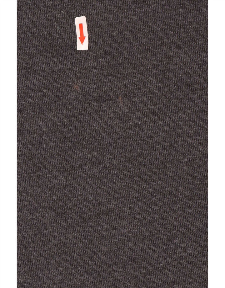 Zara Dame T-Shirt Top UK 12 Medium Grå Bomuld
