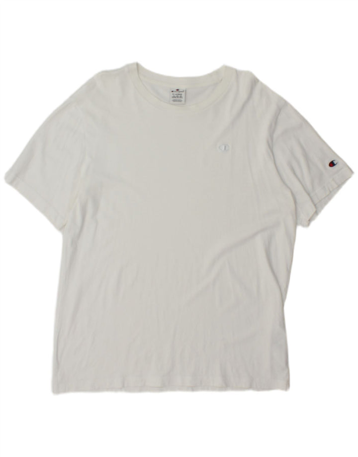 Champion Herre T-Shirt Top XL Hvid Bomuld