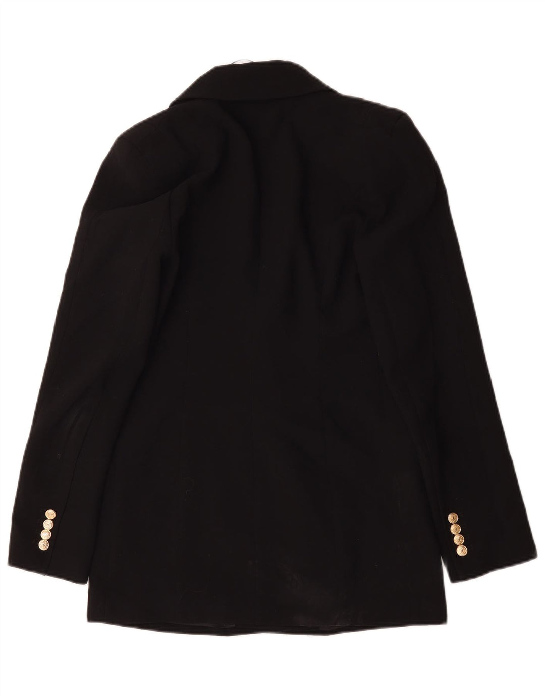 Zara Dame Dobbeltradet Blazer Jacket UK 6 XS Sort Polyester