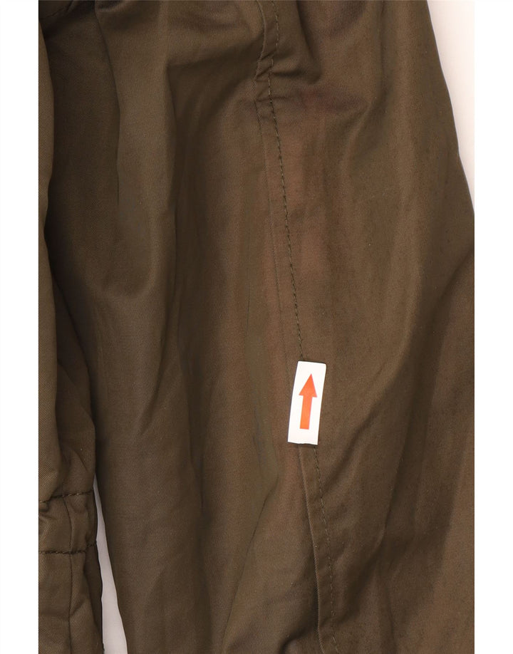 Zara Dame Hooded Parka Jacket UK 14 Medium Khaki Polyester