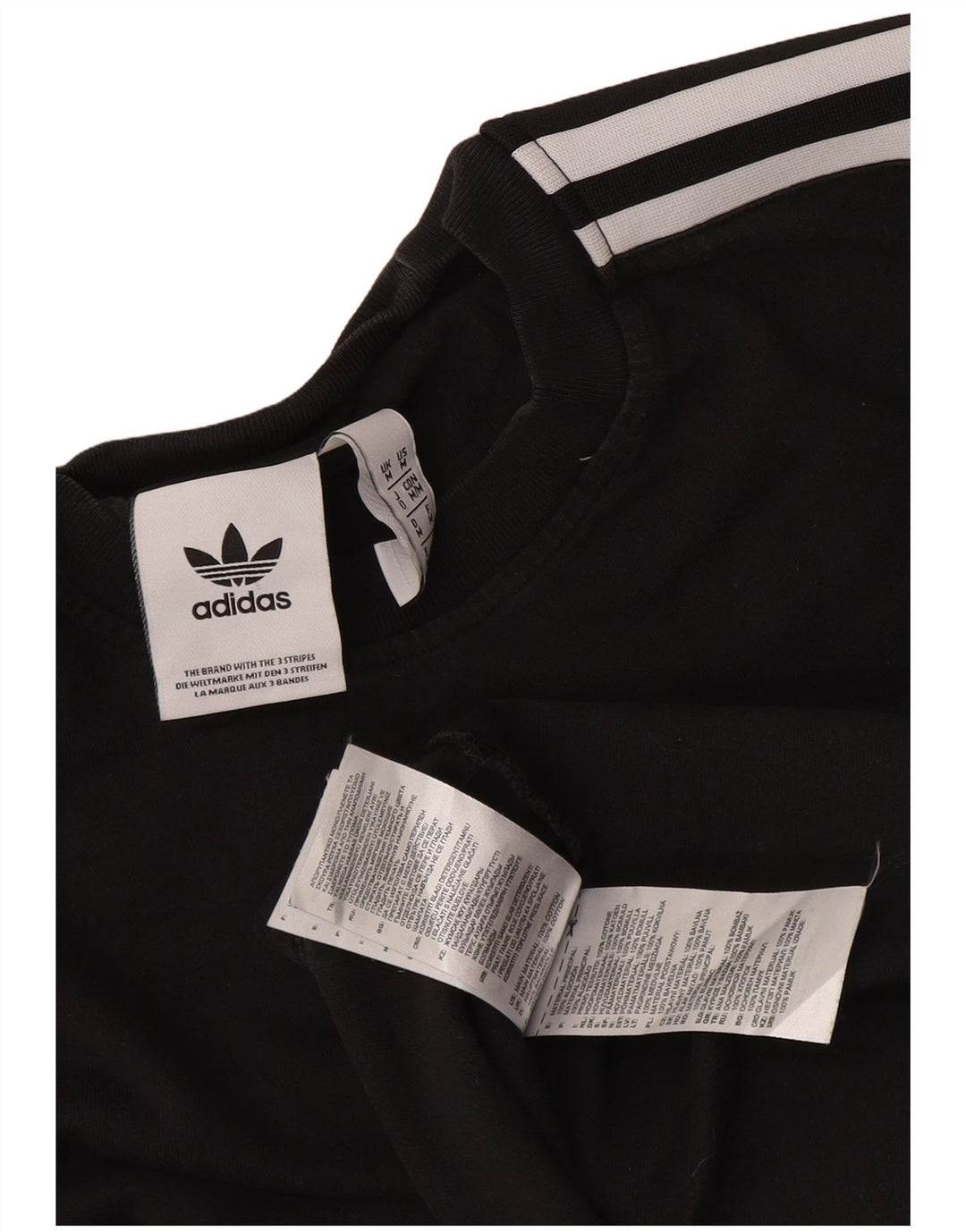 Adidas Herre T-Shirt Top Medium Sort Bomuld