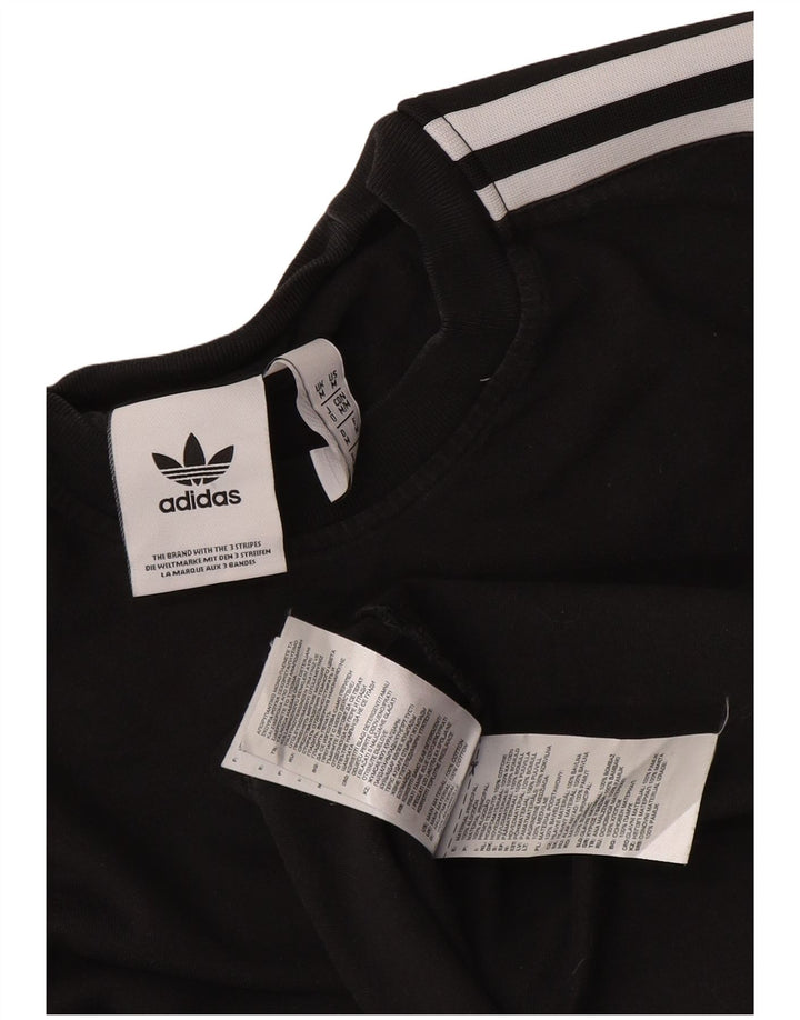 Adidas Herre T-Shirt Top Medium Sort Bomuld