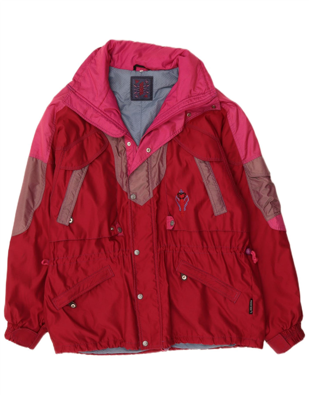 VINTAGE Skijakke til mænd UK 44 2XL Rød Colourblock