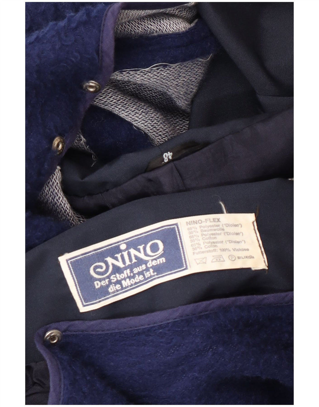 NINO Herre Loose Fit Hooded Windbreaker Coat EU 48 Medium Navy Blue