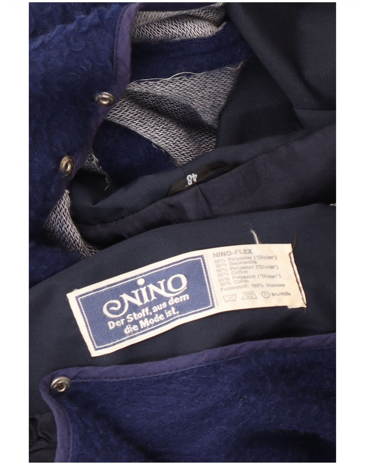 NINO Herre Loose Fit Hooded Windbreaker Coat EU 48 Medium Navy Blue