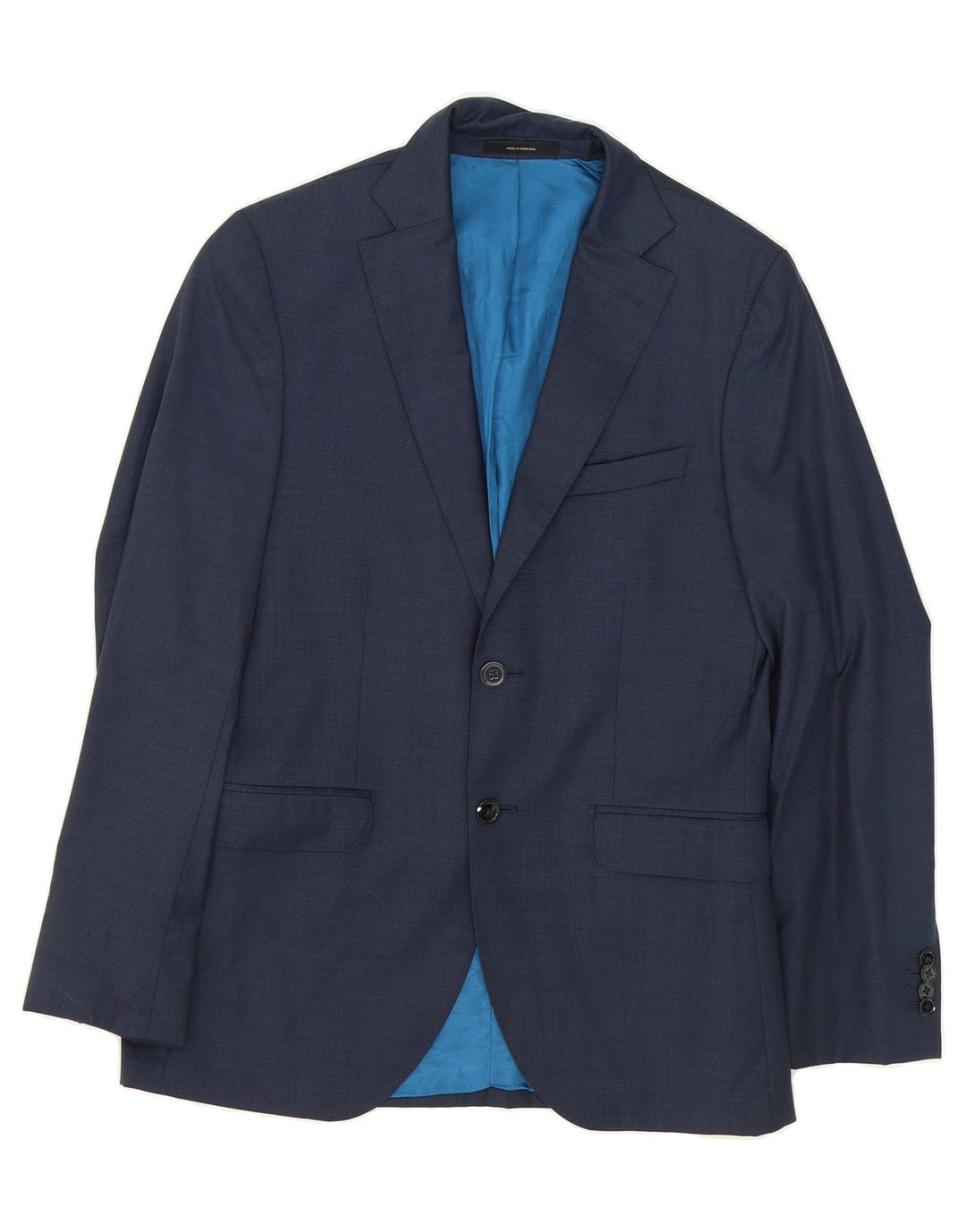 MASSIMO DUTTI Mens 2 Button Blazer Jacket UK 36 Small Navy Blue Wool Vintage Massimo Dutti and Second-Hand Massimo Dutti from Messina Hembry 