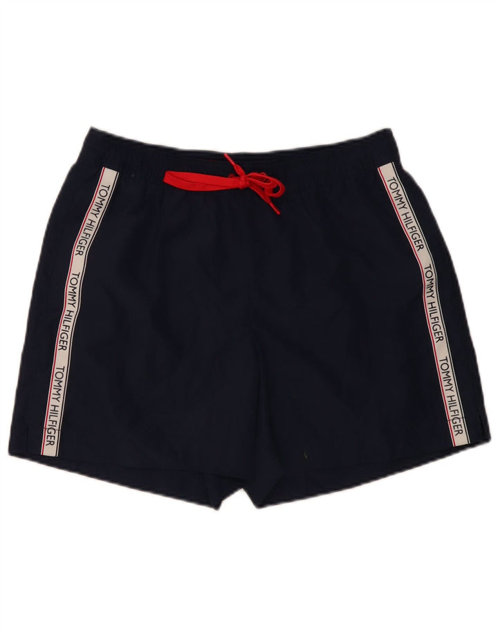 TOMMY HILFIGER Grafiske svømmeshorts til mænd Medium marineblå polyester