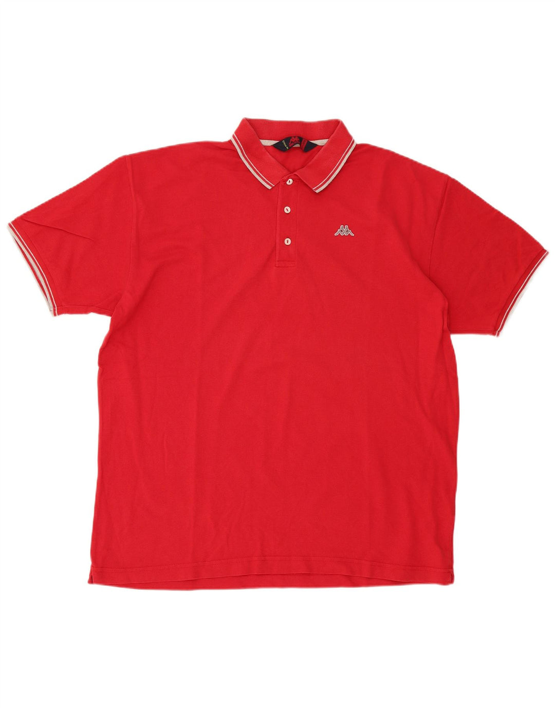 Kappa herre poloshirt 2XL rød bomuld
