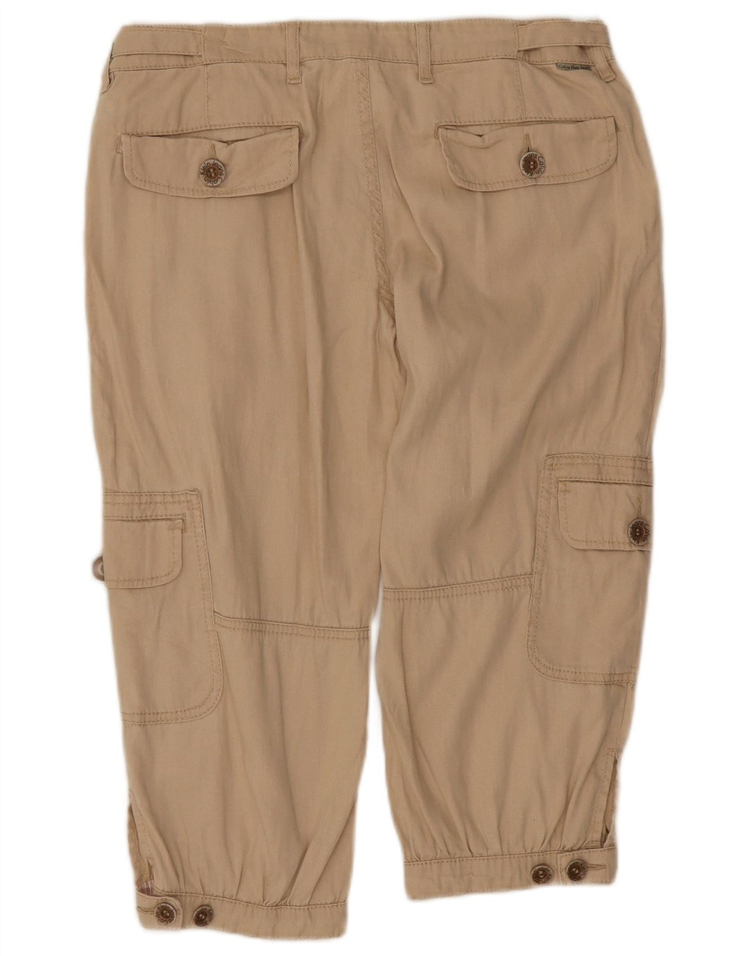 Calvin Klein Dame Capri Cargo Bukser W29 L19 Beige Linned
