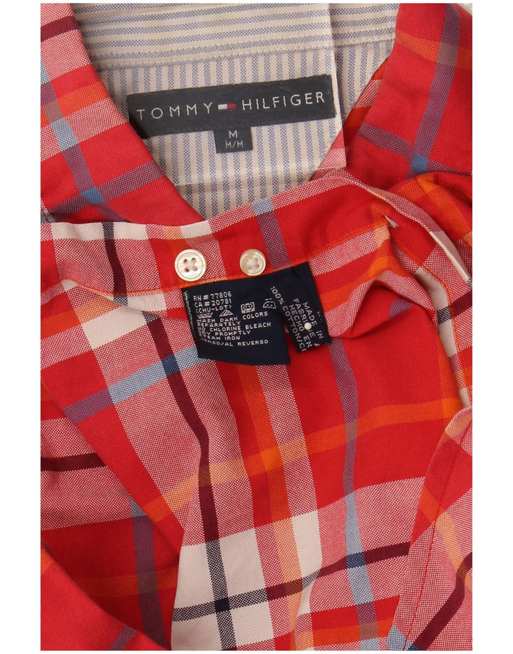 Tommy Hilfiger Herreskjorte Medium Rød Plaid Bomuld