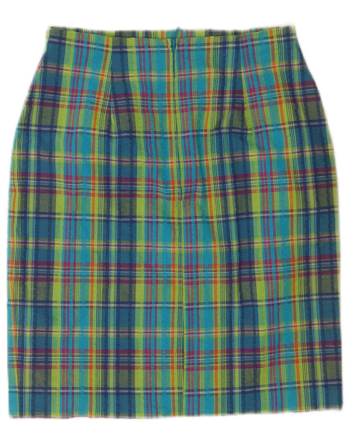 Marks & Spencer Womens Pencil Skirt UK 12 Medium W26 Multicolored Check