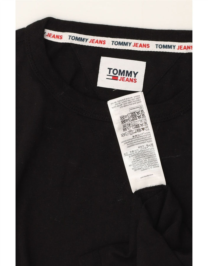 Tommy Hilfiger Herre T-Shirt Top Medium Sort Bomuld