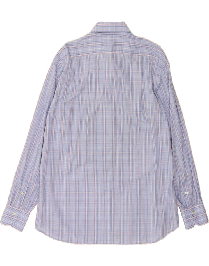 UNGARO Mens Shirt Large Blue Check Vintage Ungaro and Second-Hand Ungaro from Messina Hembry 