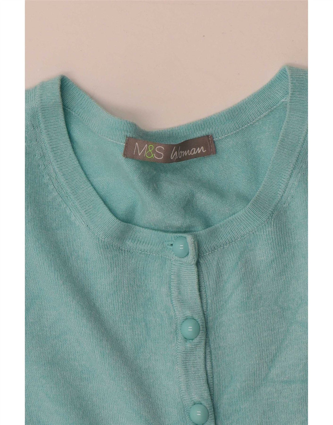 Marks & Spencer dame cardigan sweater UK 14 Medium Blue