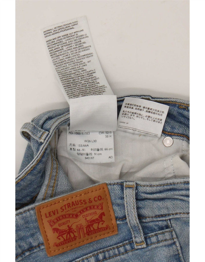 Levi's Dame 714 Straight Jeans W26 L30 Blå Bomuld