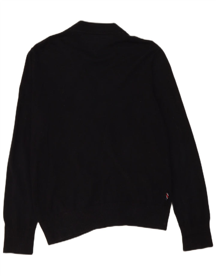 Tommy Hilfiger Herre Cardigan Sweater Medium Sort Bomuld