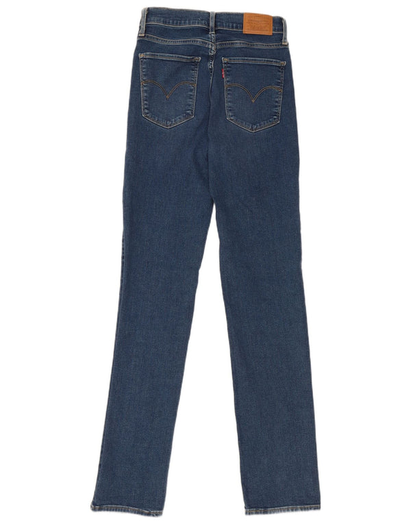 Levi's Womens 724 Højtaljede lige jeans W26 L32 blå bomuld