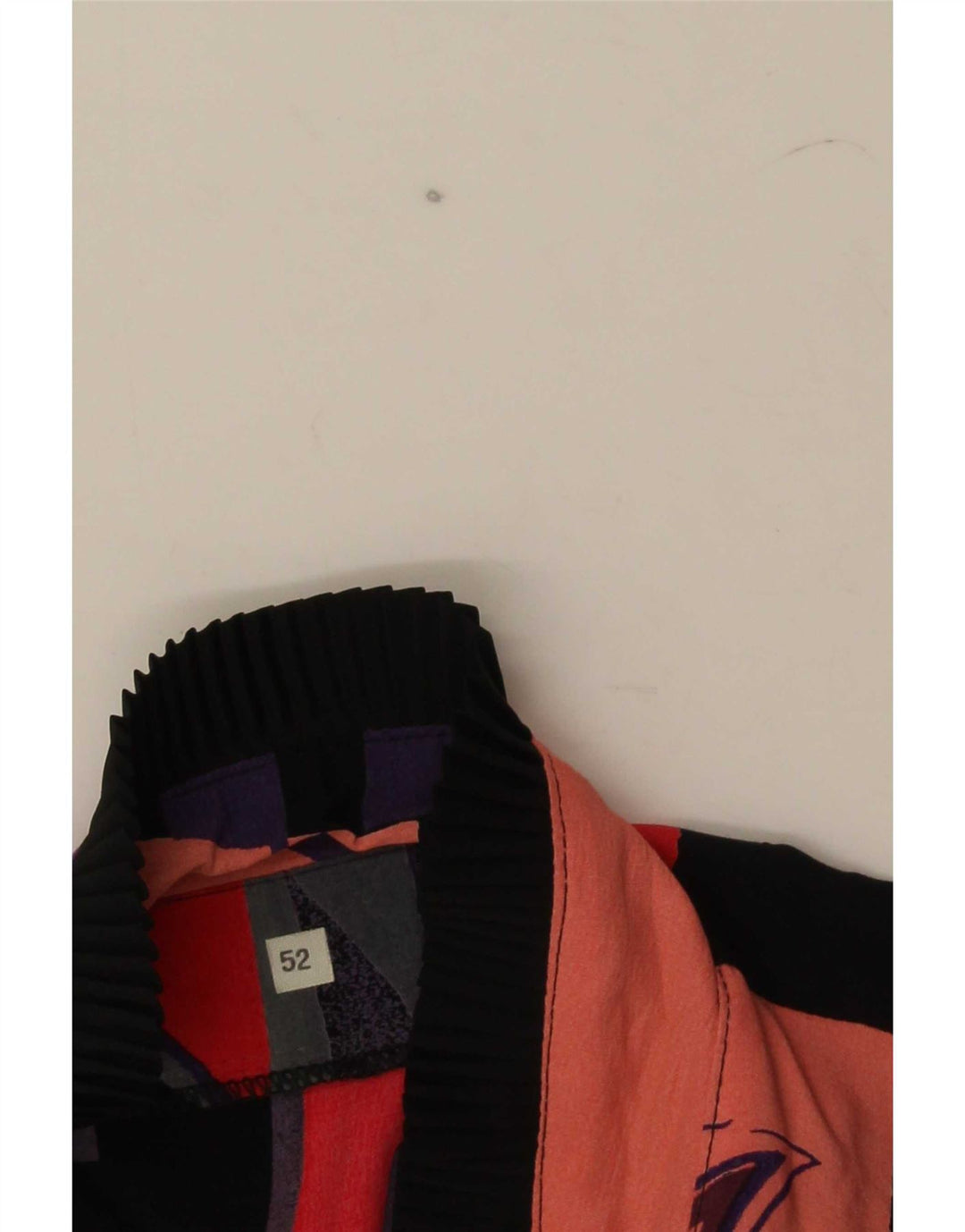 Vintage kvinders abstrakt mønster blazerjakke IT 52 2XL flerfarvet