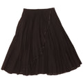 YORN Womens Pleated A-Line Skirt W28 Medium Black Polyester