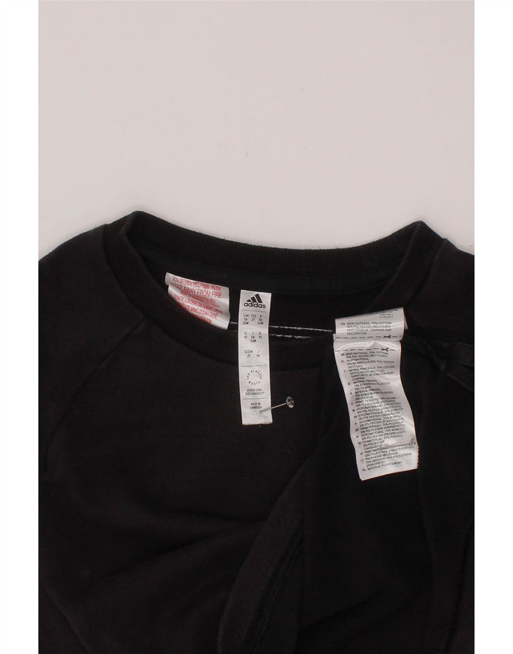 ADIDAS Baby Drenge Sweatshirt Jumper 18-24 måneder Sort Bomuld