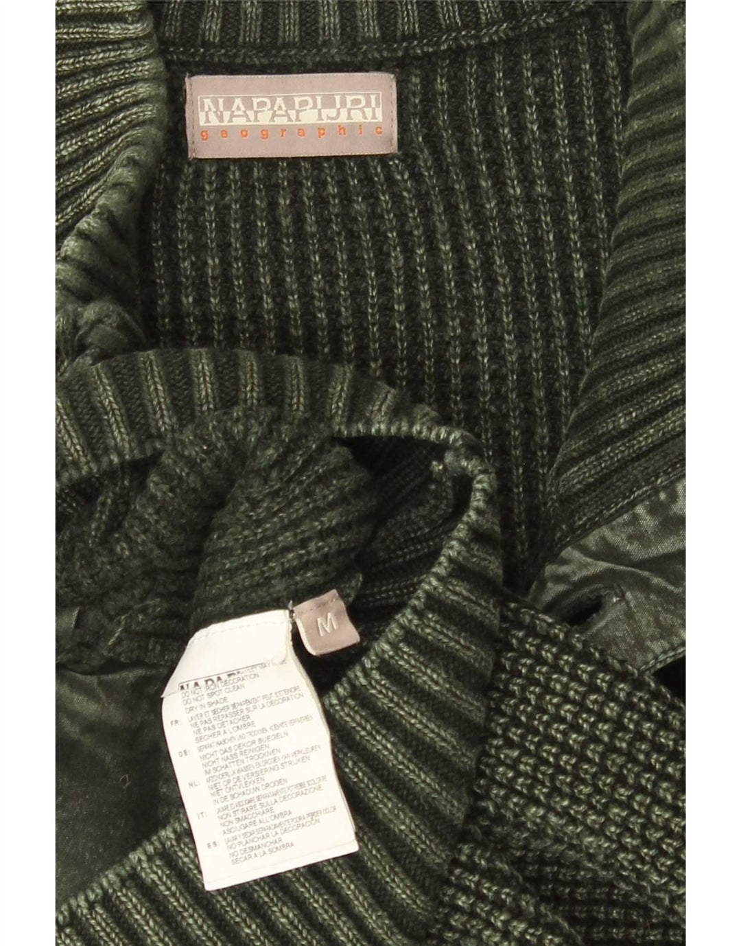 Napapijri Herre Geographic Cardigan Sweater Medium Green