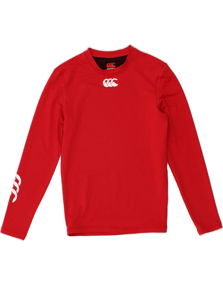 CANTERBURY Womens Graphic Top Long Sleeve UK 6 XS Red Vintage Canterbury and Second-Hand Canterbury from Messina Hembry 