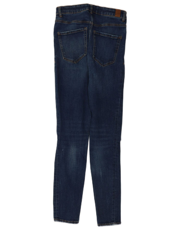 Zara Dame Distressed Skinny Jeans EU 38 Small W28 L28 Navy Blue