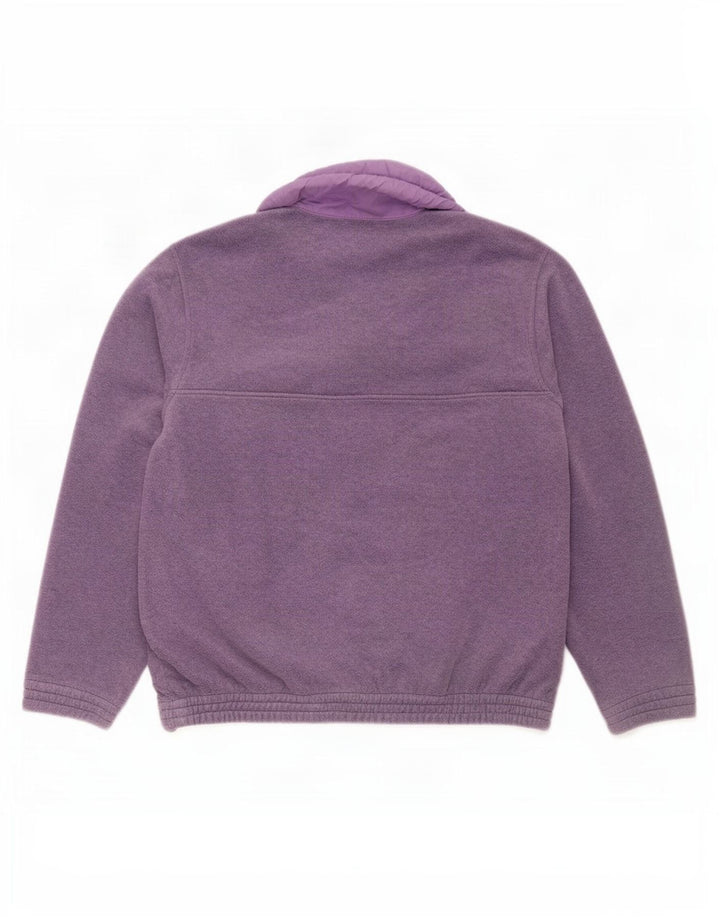 Astrolabio Herre Button Neck Fleece Jumper Medium Lilla