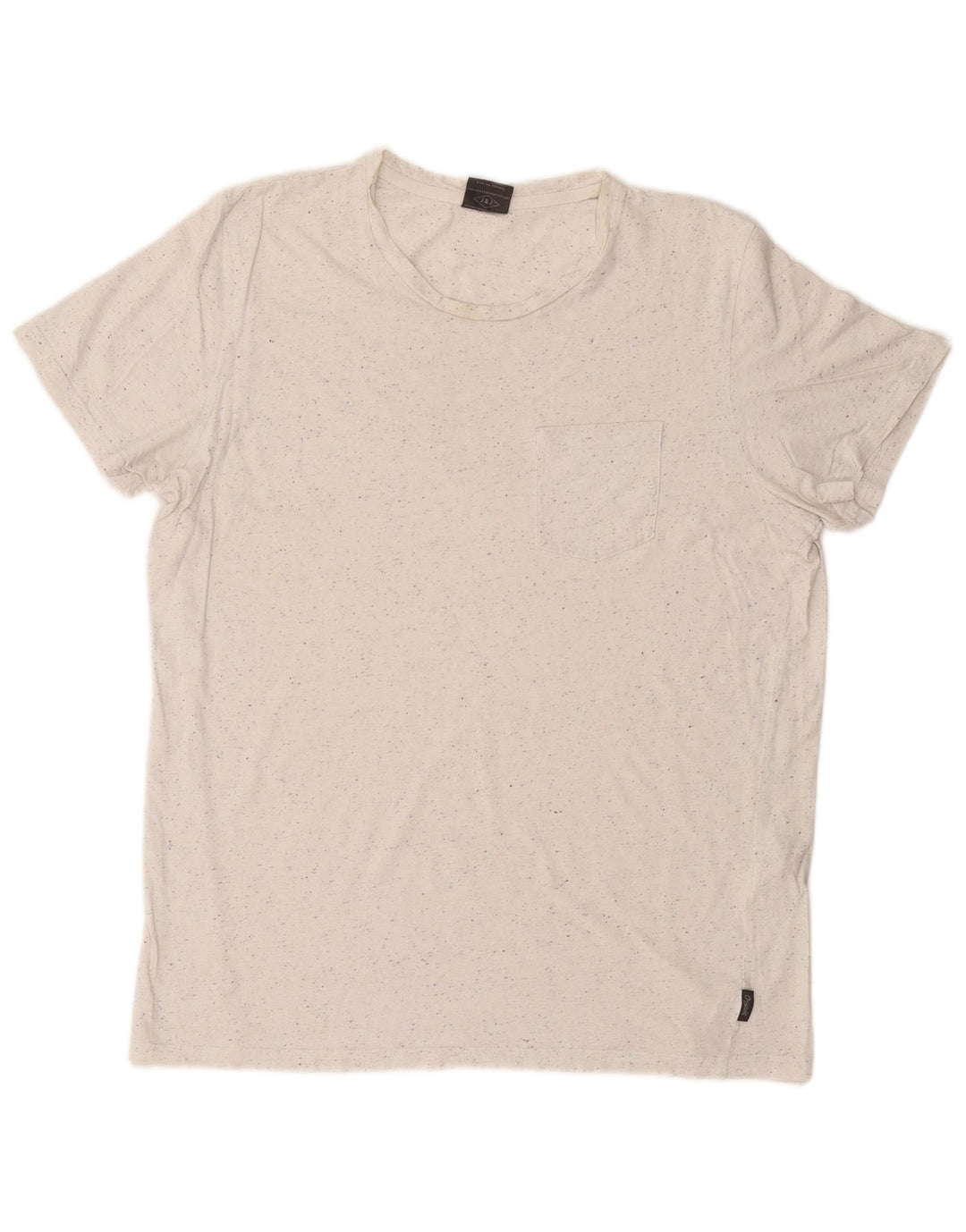 Jack & Jones Herre T-Shirt Top Stor hvid Flecked Bomuld