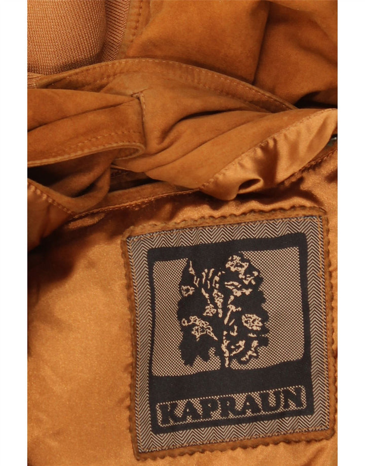 Kapraun Herre Ruskind Bomber Jacket UK 42 XL Brun