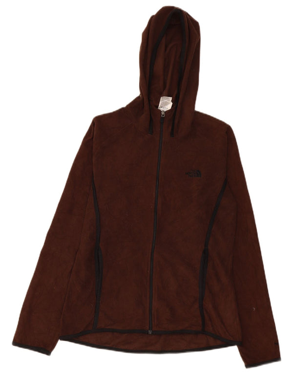 The North Face dame fleecejakke med hætte UK 12 medium brun polyester